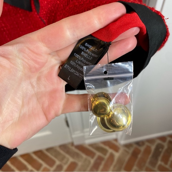 Tuckernuck POMANDER PLACE Red Coco Tweed Bow Dress size L NWT old money - Picture 4 of 8